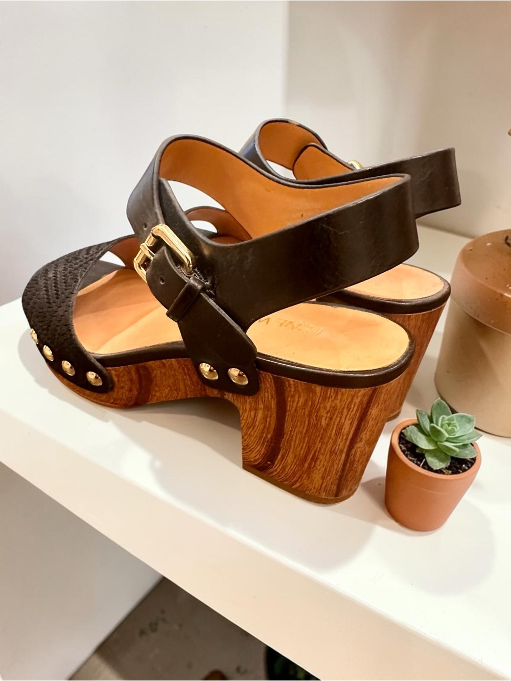 Nine West Cute Black Platform Sandals